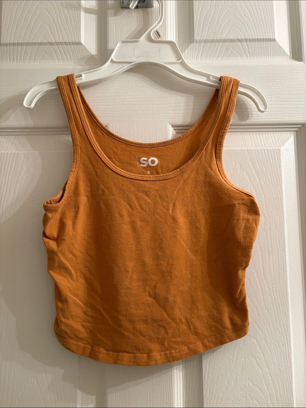 SO Women's Rust-Orange Cropped Tank Top